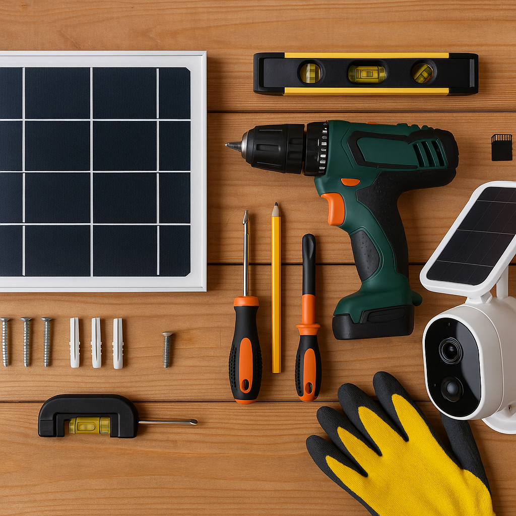 Materiales y herramientas necesarios para instalar una cámara solar WiFi